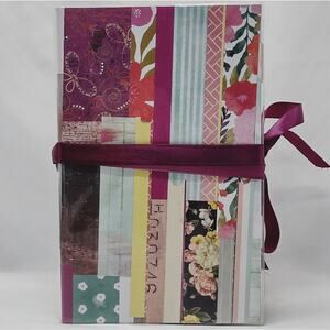Junk Journal with Protective Cover, Handmade Mixed Media Journal